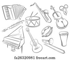 Free art print of Vector set of chinese musical instruments ...