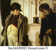 Marshal Art Print - Napoleon And Marshal Loriston ("peace At All Costs! ")