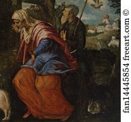 Reworked Art Print - Nativity. Detail
