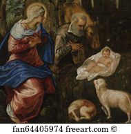 Reworked Art Print - Nativity. Detail