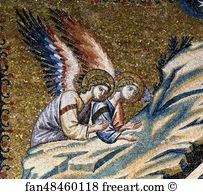 Pietro Cavallini Art Print - Nativity Of Christ. Detail