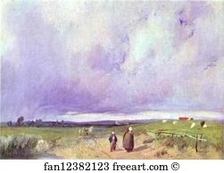 Richard Parkes Bonington Art Print - Near Boulogne