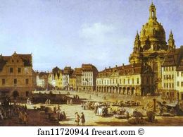 Dresden Art Print - New Market Square In Dresden