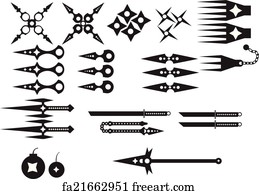 https://cdn-thumbs.freeart.com/ninja-weapons_fa21662951.jpg