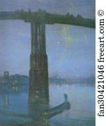 Nocturne Art Print - Nocturne In Blue And Gold - Old Battersea Bridge