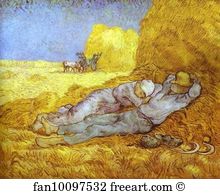 Rémy Art Print - Noon Rest (After Millet). Saint-Rémy