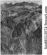 From Windy Point Art Print - North Palisades From Windy Point, Kings River Canyon (Proposed As A National Park), California, 1936. (Vertical Orientation). Photographs Of National Parks And Monuments, Compiled 1941 - 1942, Documenting The Period Ca. 1933 - 1942.