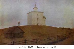 1903 Gouache Art Print - Novgorod Church