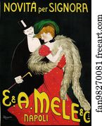 Man Art Print - Novità Per Signora - E. & A. Mele - Napoli (1903)