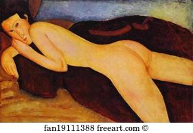 Doing Art Print - Nu Couche De Dos