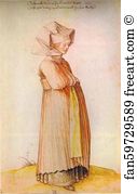 Nuremberg Art Print - Nuremberg Woman Dressed For Church