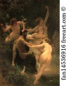 And Satyr Art Print - Nymphs And Satyr