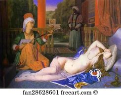 Odalisque Art Print - Odalisque And Slave