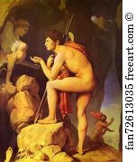 1808 Oil On Canvas Louvre Art Print - Oedipus And Sphinx