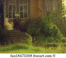 Ivan Kramskoy Art Print - On The Balkony. Siverskaya