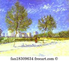 1887 Oil On Canvas Private Collection Art Print - On The Outskirts Of Paris
