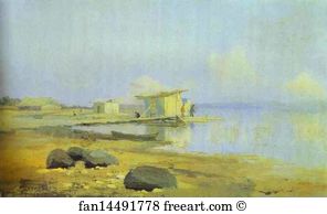 Calm Art Print - On The River. Calm
