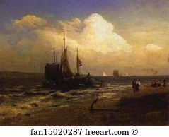 Windy Day Art Print - On The River. Windy Day