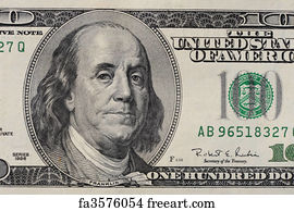 Free art print of One hundred dollar bill in jeans pocket. A One ...