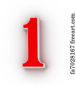 Free art print of Number one text with red pencil checkmark on paper