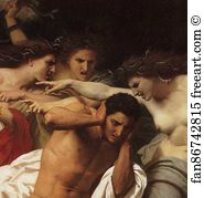 Orestes Art Print - Orestes Pursued By The Furies. Detail