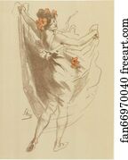 Drawing Art Print - Original Drawing For Les Maîtres De L’affiche From Issue 49, Dec. 1899.
