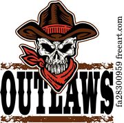 outlaw cowboy art