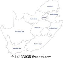 Free art print of South Africa Political Map. Political map of South ...