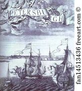 Panoramic View Of St Petersburg Art Print - Panoramic View Of St. Petersburg. Detail
