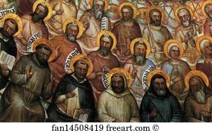 Paradise Dome Frescoes Art Print - Paradise. Dome Frescoes