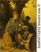1864 Oil On Canvas The Russian Museum Art Print - Paris Ragpickers