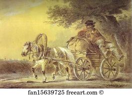 Peasant In A Cart Art Print - Peasant In A Cart