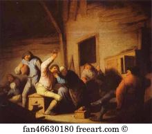 In A Tavern Art Print - Peasants In A Tavern