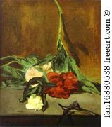 Peonies Art Print - Peony Stem And Shears