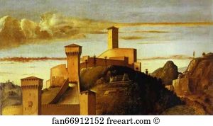 1471 Art Print - Pesaro Altarpiece. Background Landscape From The Coronation Of The Virgin