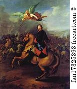 Poltava Art Print - Peter The Great During The Battle Of Poltava