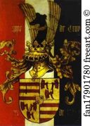 Coat Art Print - Philippe De Croy's Coat Of Arms, The Reverse Side Of The Portrait Of Philippe De Croy