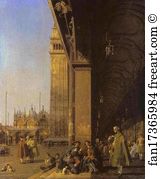 South East Art Print - Piazza San Marco: Looking East From The South-West Corner