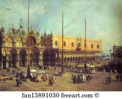 South East Art Print - Piazza San Marco: Looking South-East