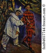 Pierrot Art Print - Pierrot And Harlequin