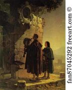 1825 Oil On Canvas The Tretyakov Gallery Art Print - Pifferary In Front Of Madonna