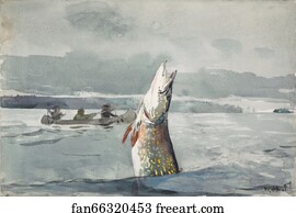 Pike Art Print - Pike, Lake St. John (Ouananiche Fishing)