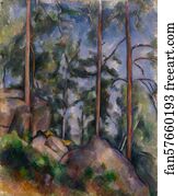 Rocks Art Print - Pines And Rocks (Fontainebleau? )