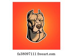 Free art print of American Pit Bull Dog with revolvers gun - American ...