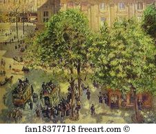 1898 Oil On Canvas The Hermitage Art Print - Place Du Théâtre-Français