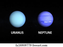 Free art print of Planets Neptune Uranus Saturn and Jupiter. A rendered ...