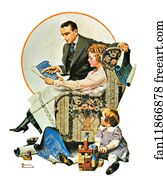 Family House Art Print - Planning The Home