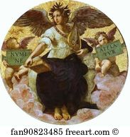 1509 1511 Fresco Vaticano Art Print - Poetry (Ceiling Tondo)