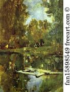 Pond In The Woods Art Print - Pond In Abramtsevo