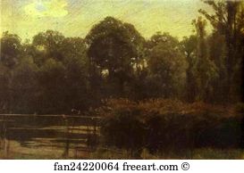 1880 Oil On Canvas The Tretyakov Gallery Art Print - Pond